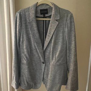 Banana Republic Light Grey Long and Lean Blazer, Size 14, wool/poly blend